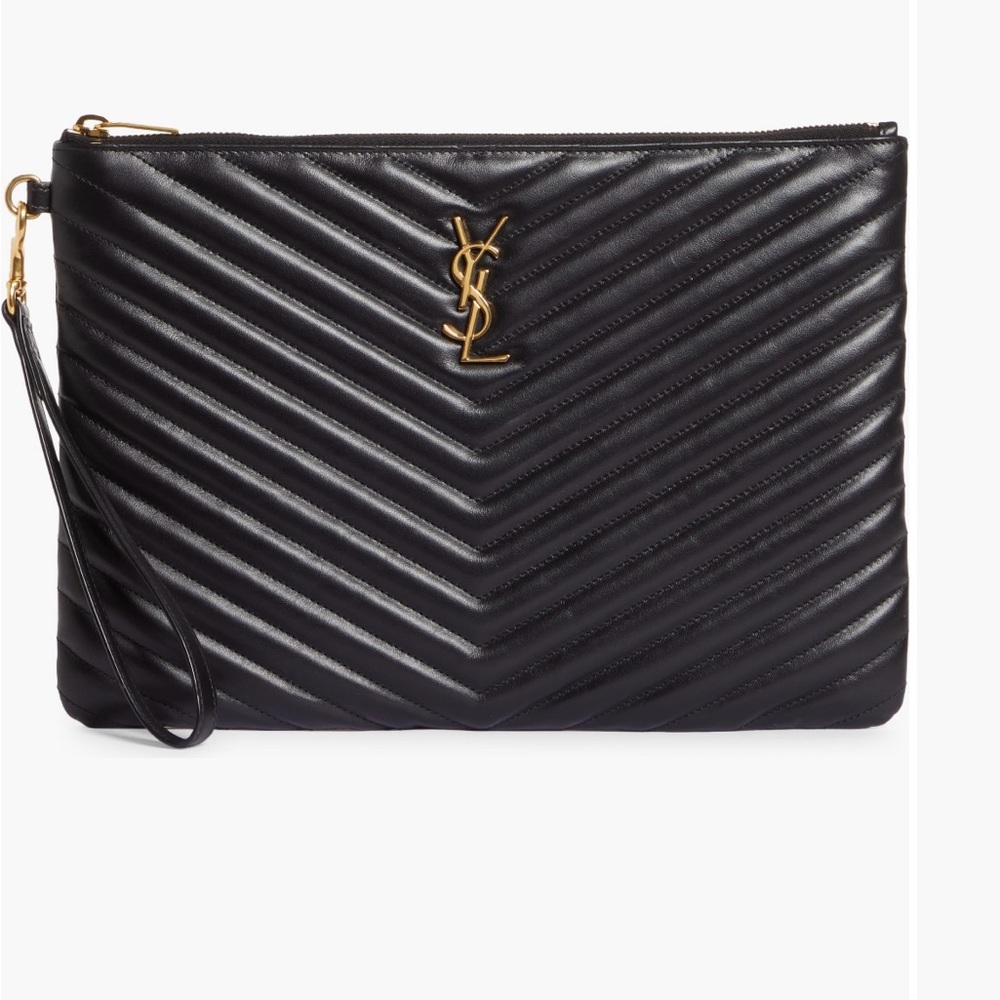 Saint Lauren. YSL Monogram. Matelassé Leather Tablet